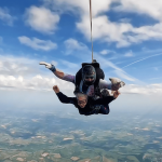 Terror and triumph for skydiver Trish, 84!
