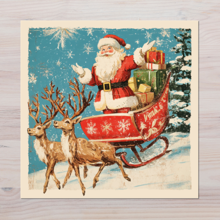 On His Sleigh